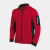 FHB Strick-Fleece-Jacke rot-schwarz