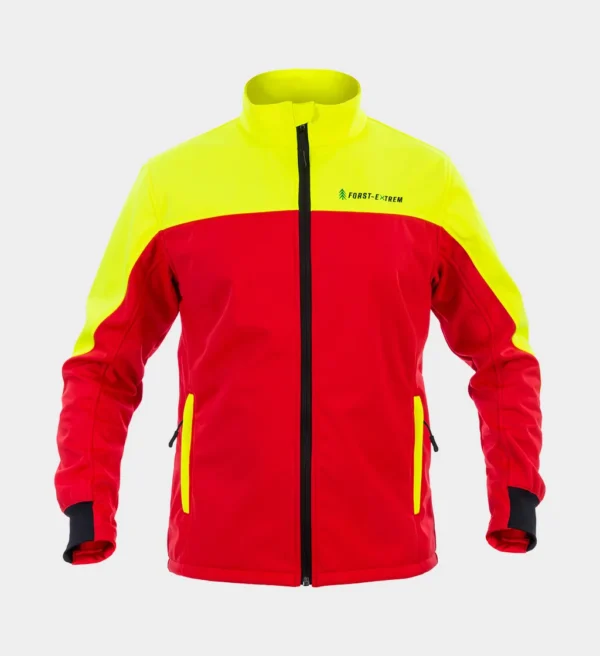 FORST-EXTREM Beginner 2.0 Softshelljacke, Rot/Gelb