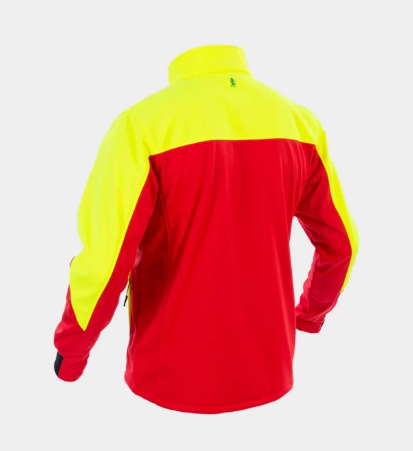 FORST-EXTREM Beginner 2.0 Softshelljacke, Rot/Gelb – Bild 4